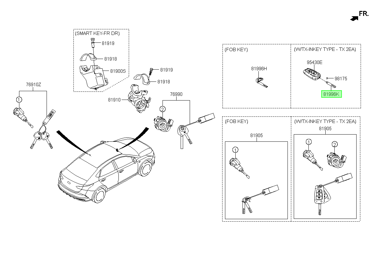 Llave Original Para Hyundai Accent 2020-2024