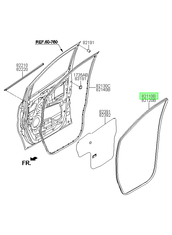Goma Contorno Original Para Hyundai H1 2007-2023