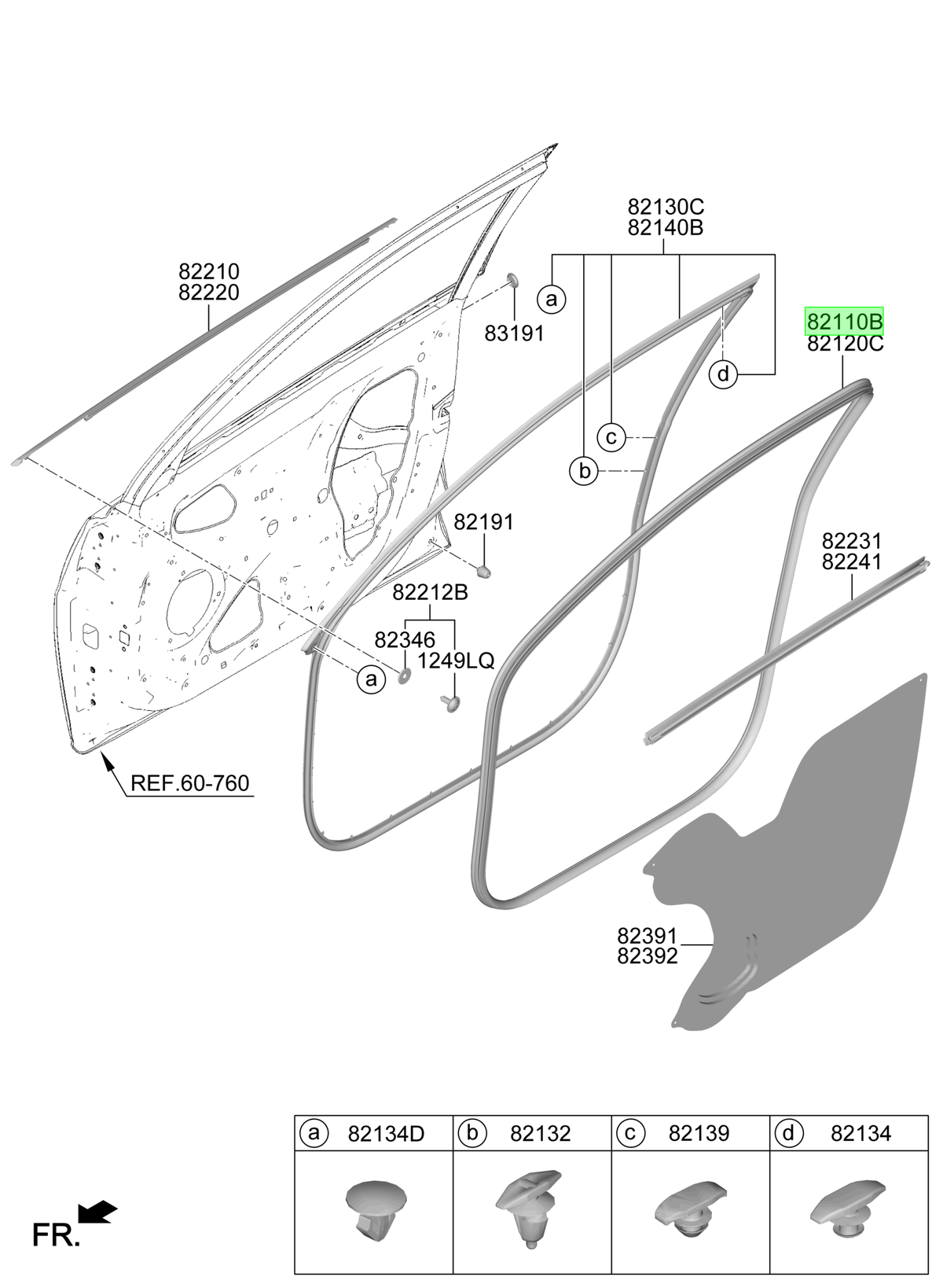 Goma Marco Puerta Lh Original Para Hyundai Accent 2023-2025