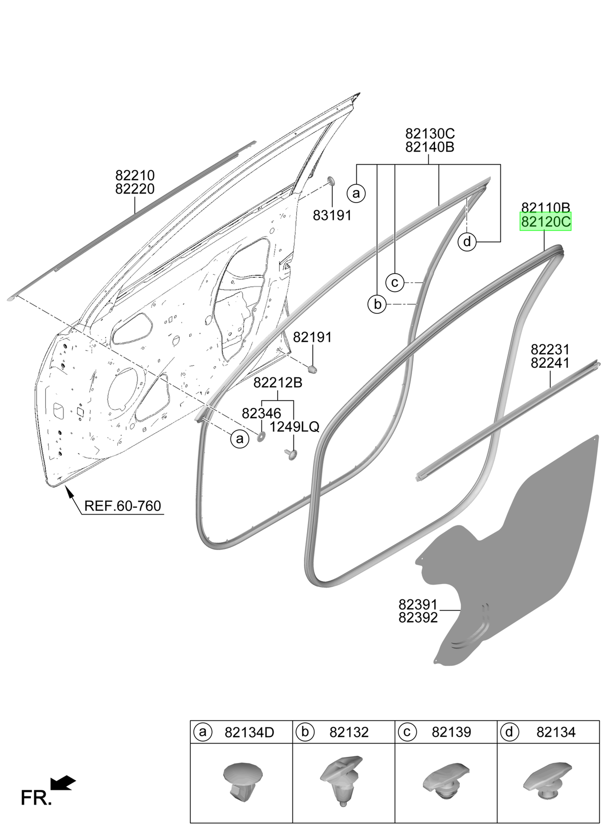 Goma Marco Puerta Rh Original Para Hyundai Accent 2023-2025