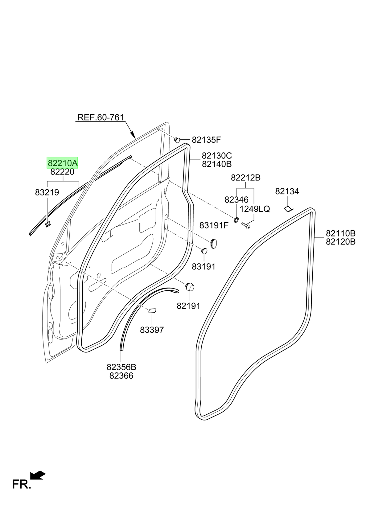 Moldura Pta. Del. Izq. Lh Original Para Hyundai H1 2003-2025