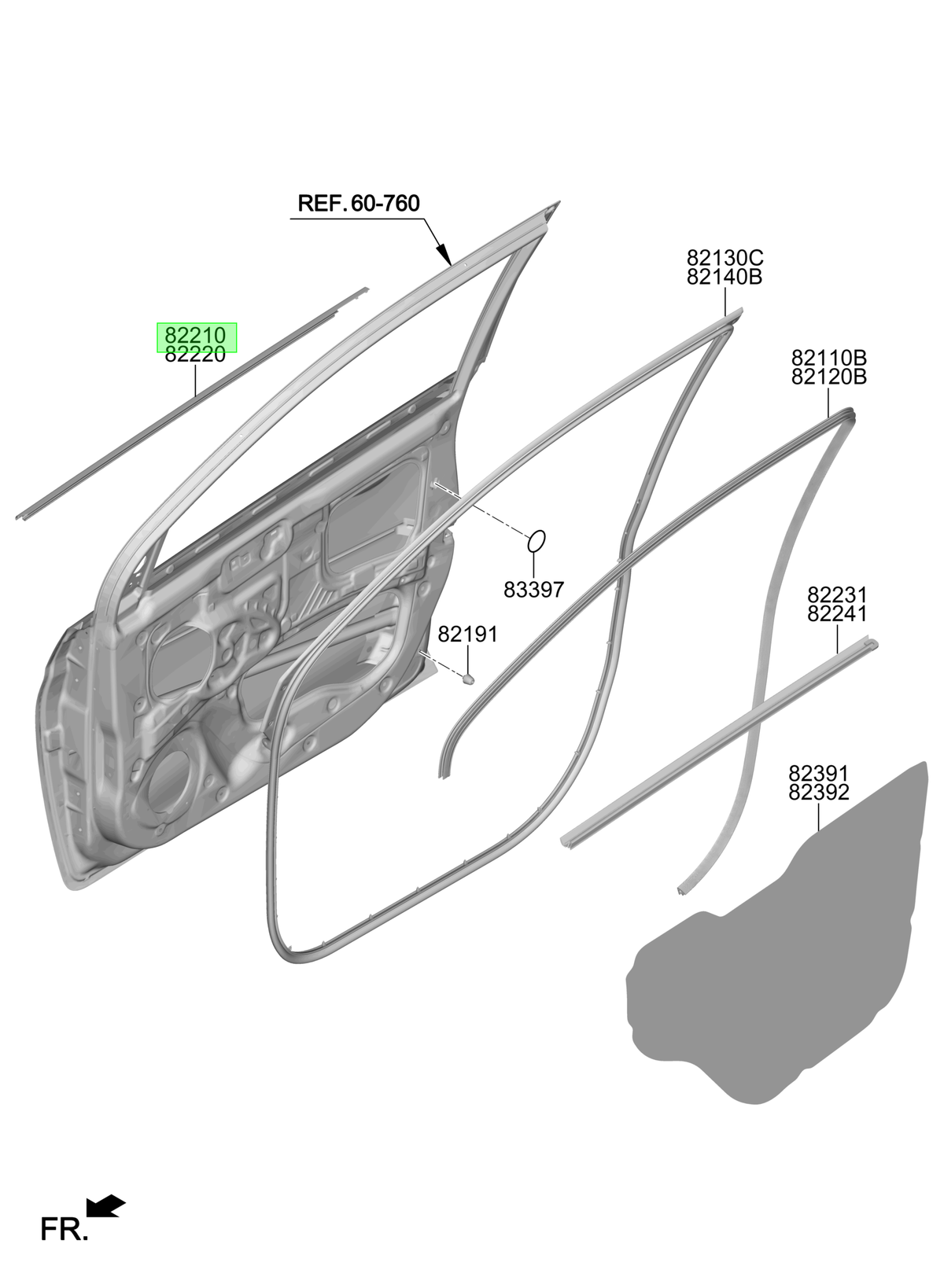 Moldura Ext. Pue Ext Orig. Para Hyundai Atos Desde 2020