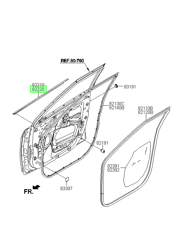 Moldura Bota Agua Rh Original Para Hyundai Creta 2015-2021