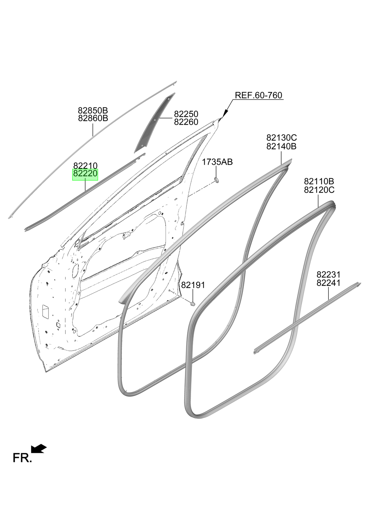 Moldura Bota Agua Rh Original Para Hyundai Tucson 2021-2025