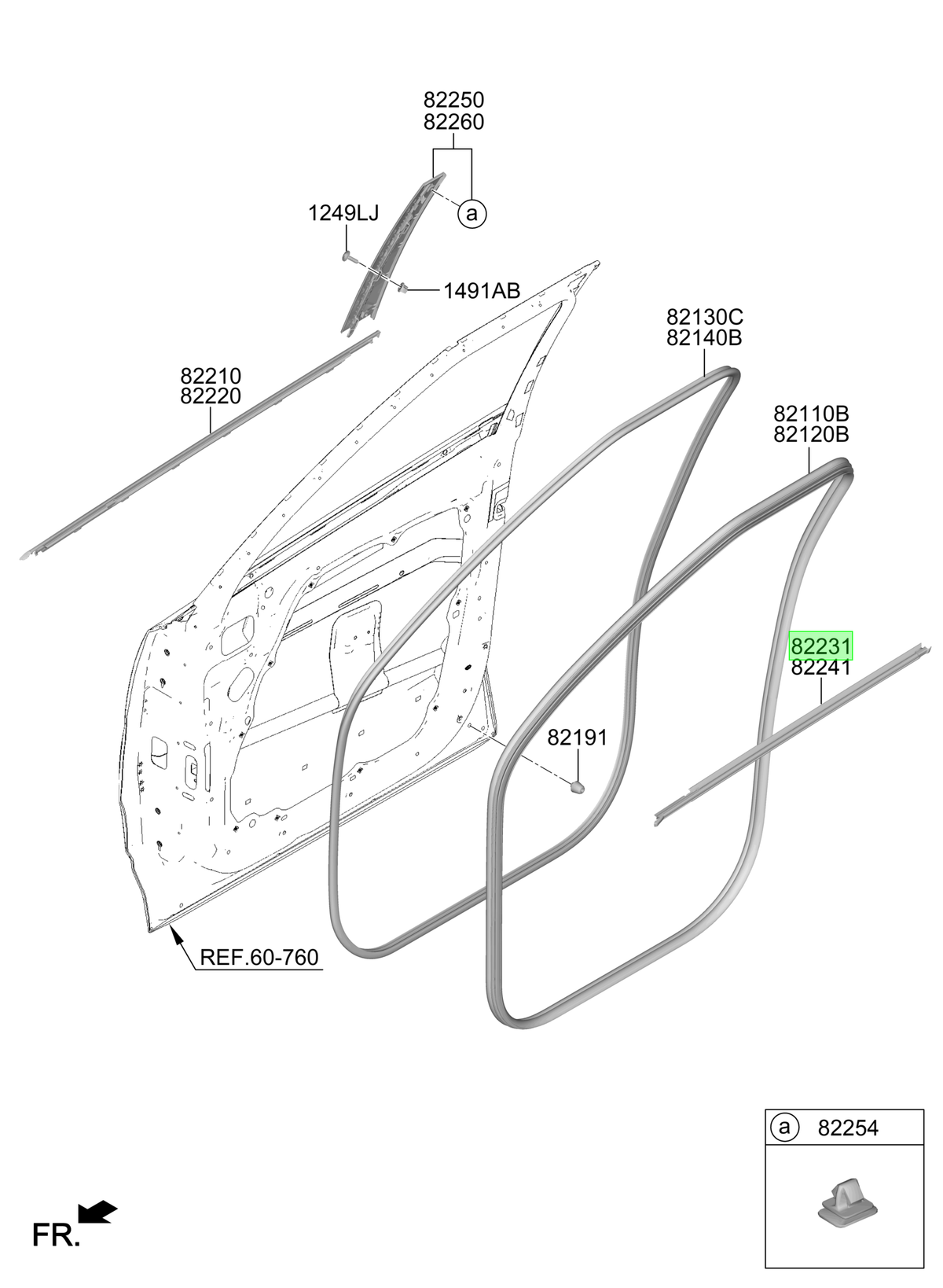 Moldura Bota Agua Lh Orig. Para Hyundai Santa Fe 2023-2025