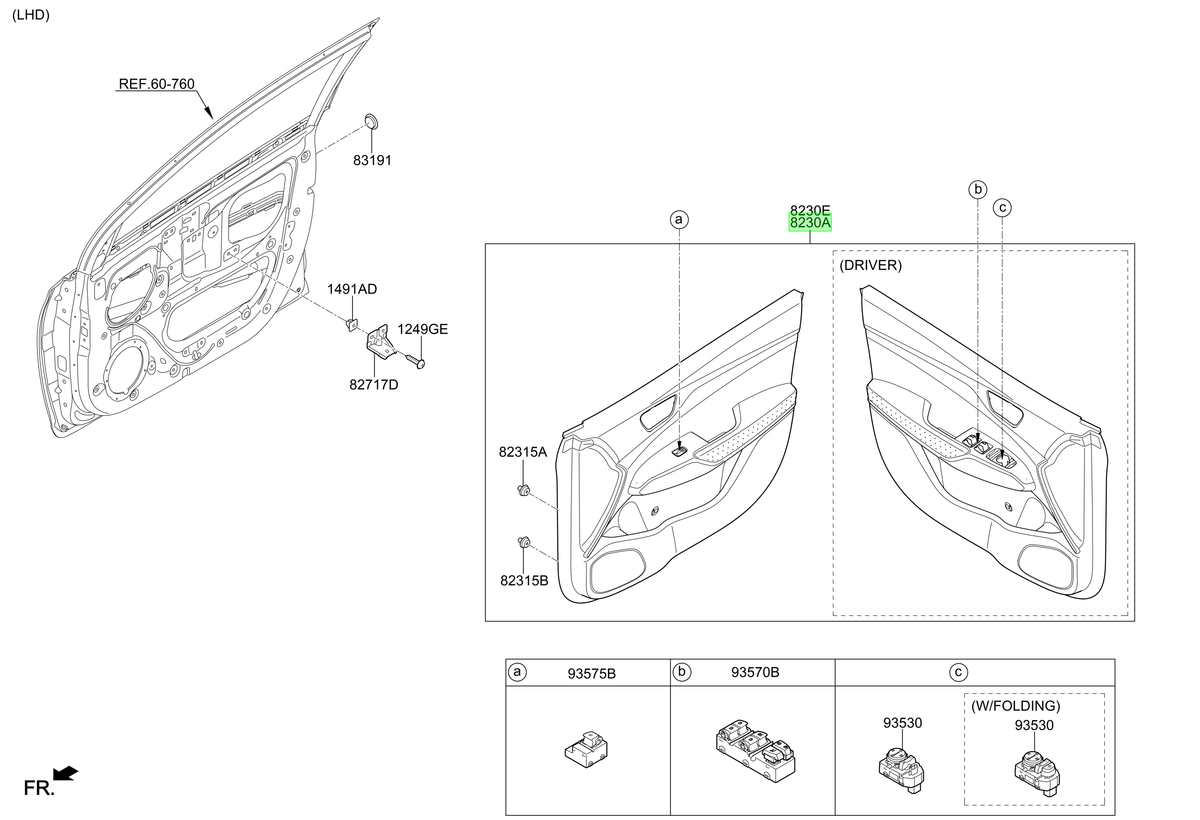 Tapiz Rh Original Para Hyundai Accent 2017-2024