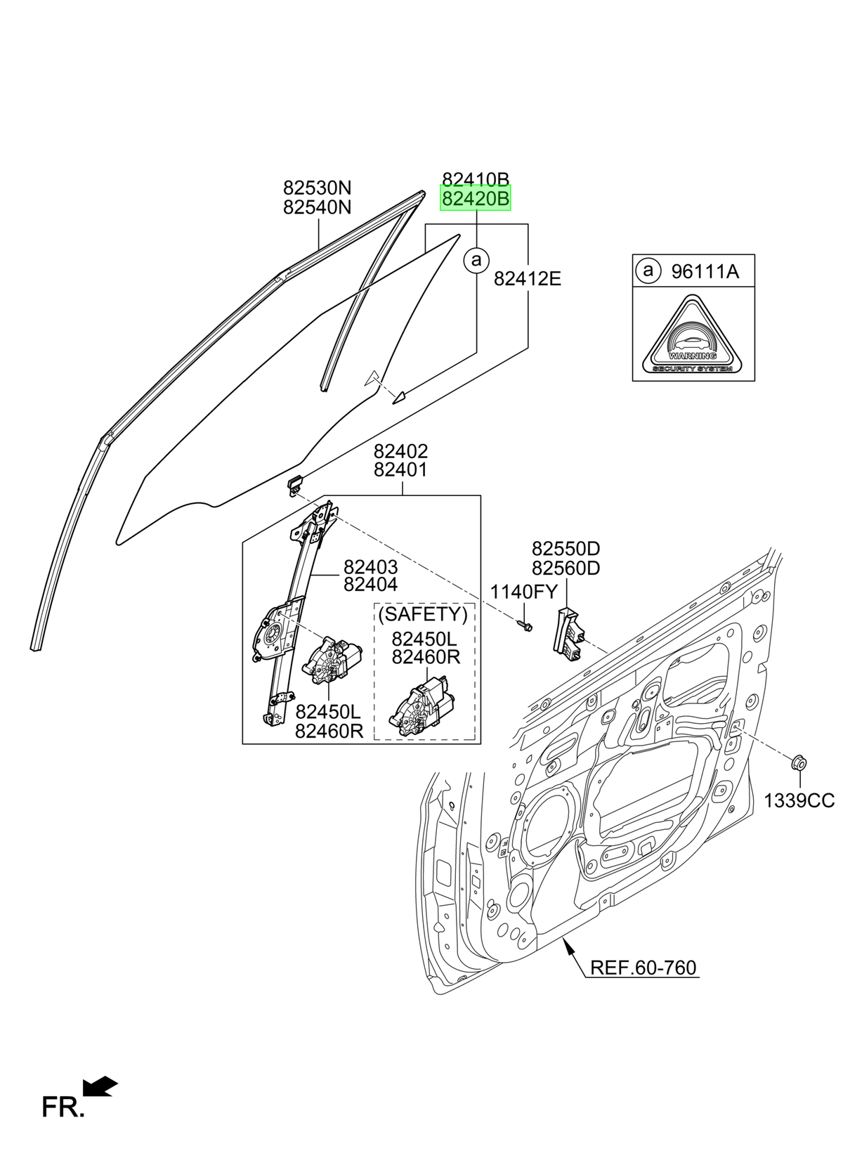 Vidrio Puerta Del. Rh Orig. Para Hyundai Creta Desde 2016