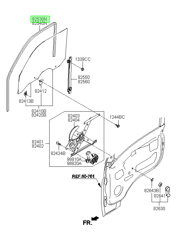Goma Corredera Vidrio Original Para Kia Rio 2000-2025
