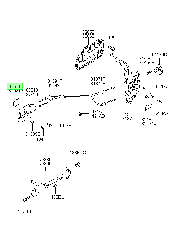 Manilla Original Para Hyundai Elantra 2000-2016