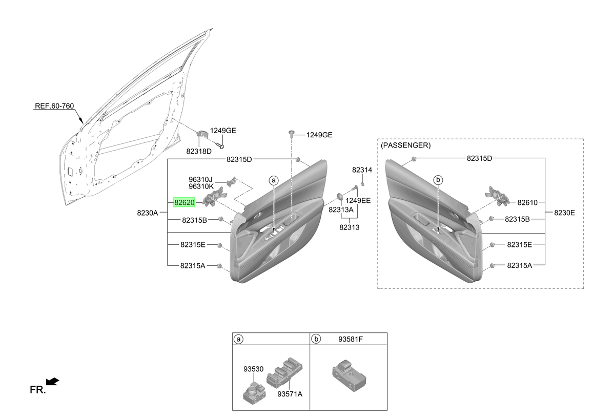 Manilla Rh Original Para Hyundai Elantra 2020-2025