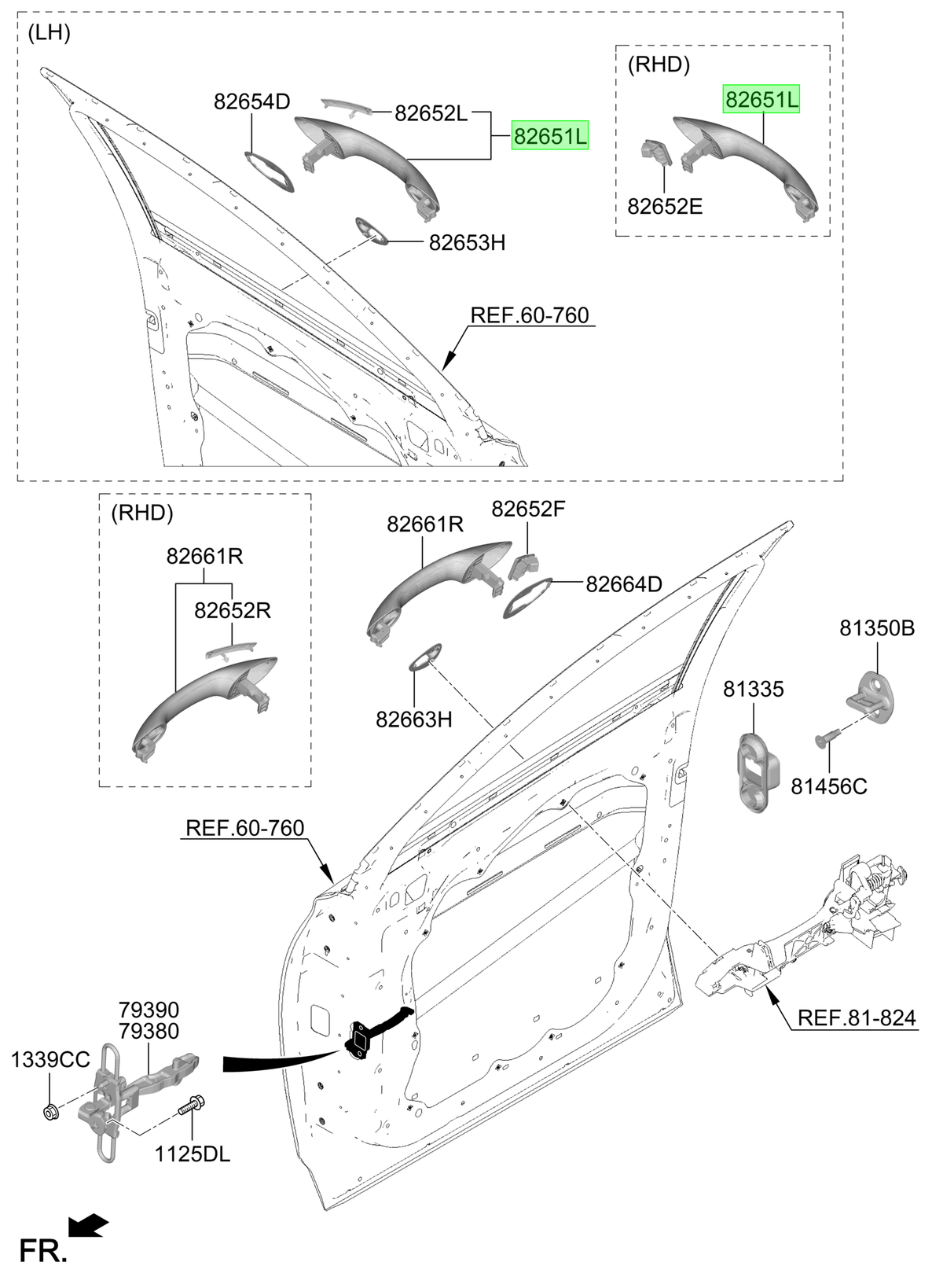 Manilla Original Para Hyundai Santa Fe 2020-2024