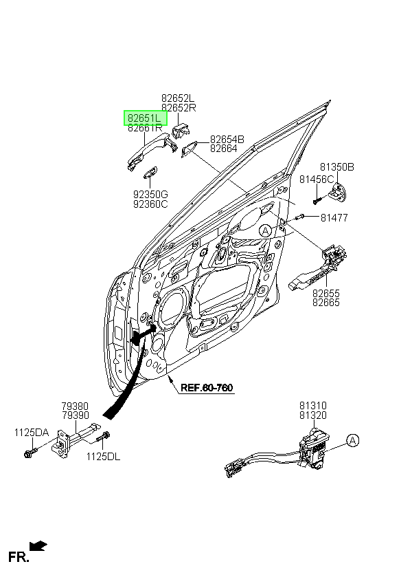 Manilla Puerta Exter Orig. Para Hyundai Creta Desde 2016