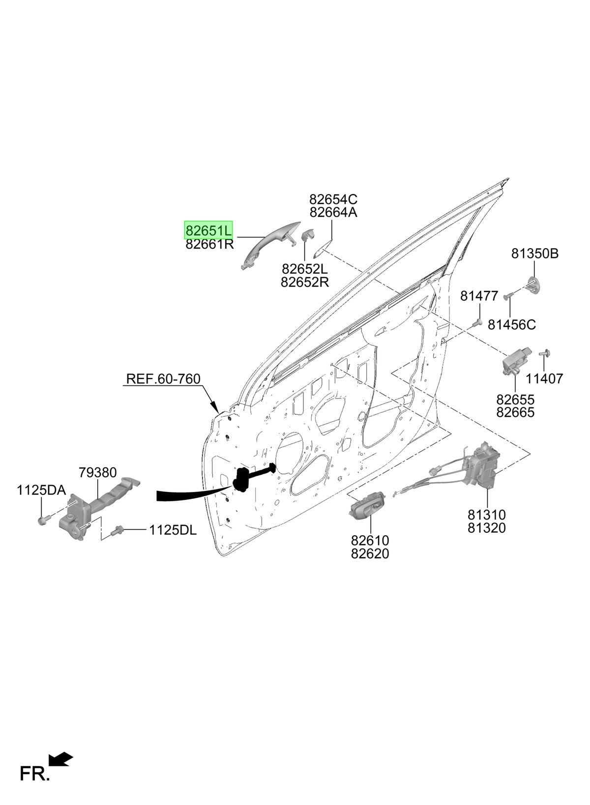 Manilla Lh Original Para Hyundai I20 2020-2025