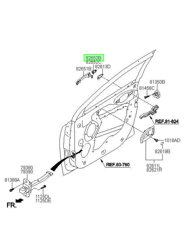 Tapa Cilindro Pta Delizq Orig. Para Hyundai Tucson 2011-2014
