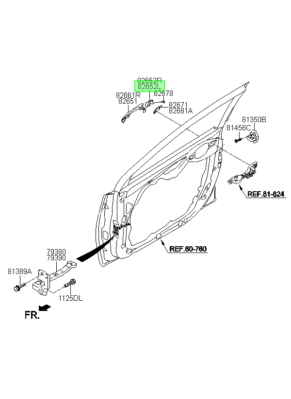Manilla Original Para Hyundai Elantra 2011-2017