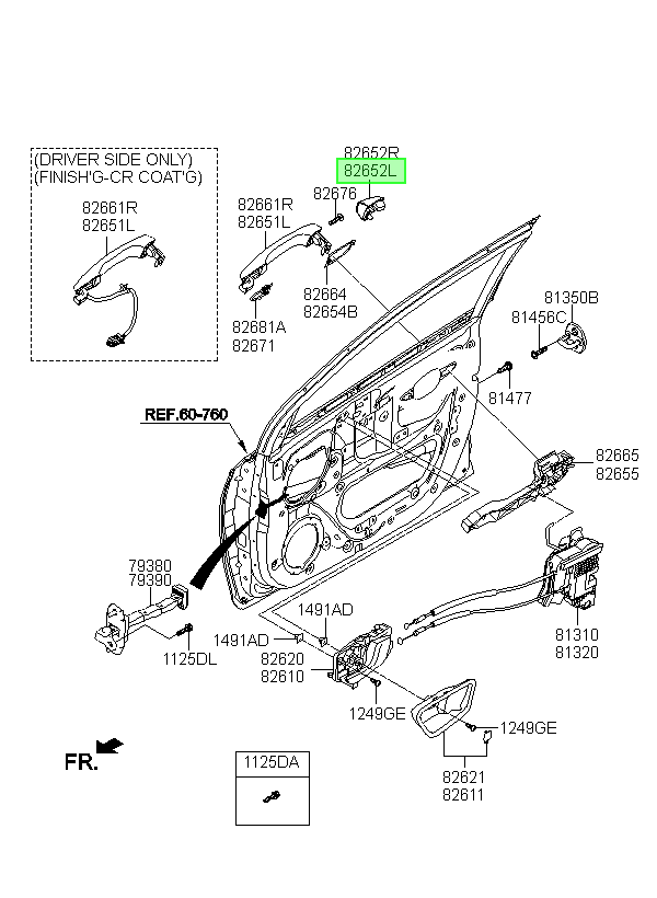 Manilla Original Para Hyundai Accent 2017-2024