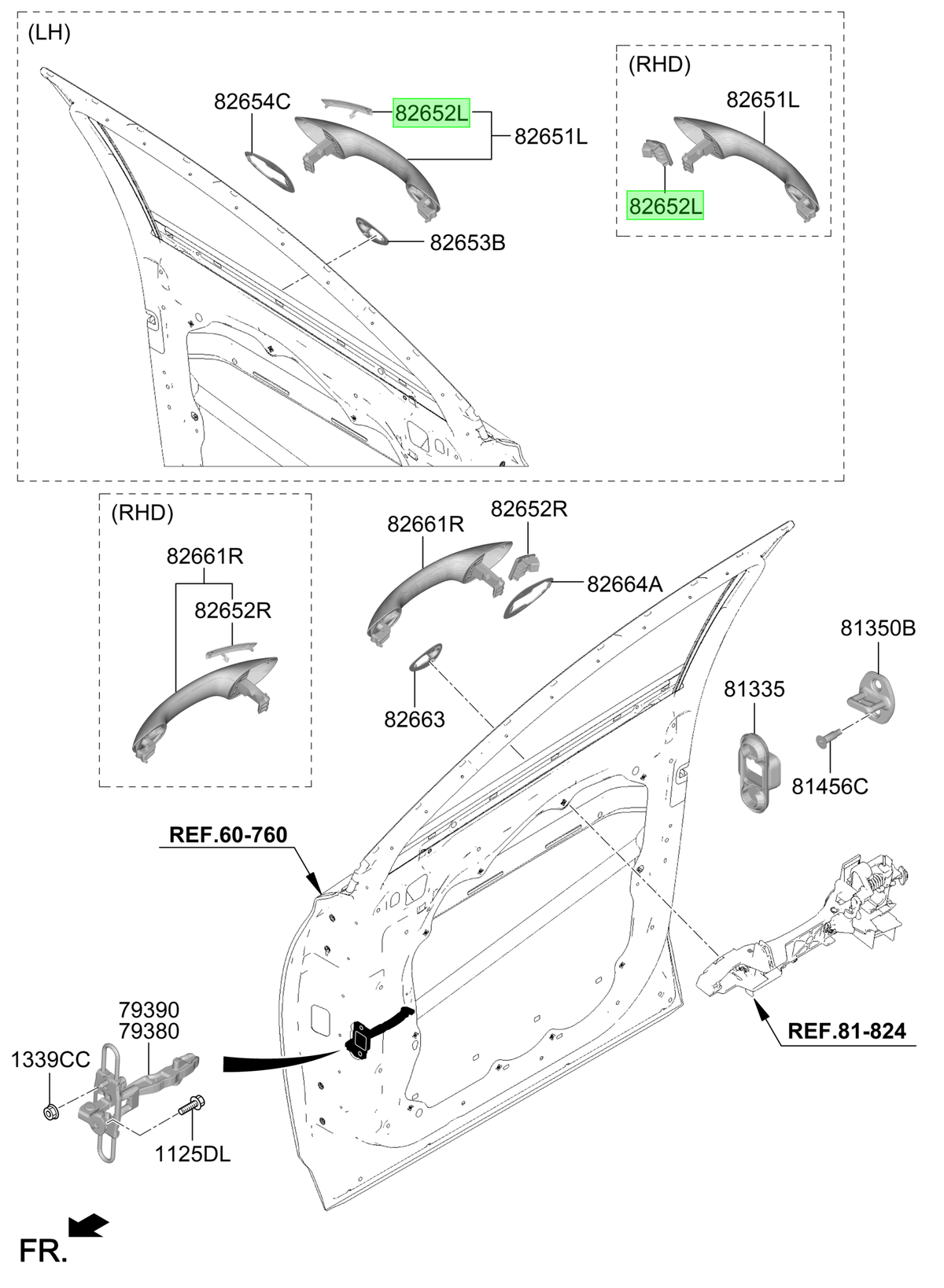 Manilla Original Para Hyundai Santa Fe 2018-2025
