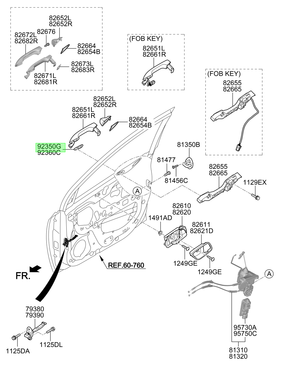 Manilla Puerta Delan Orig. Para Hyundai Grand I10 Desde 2014