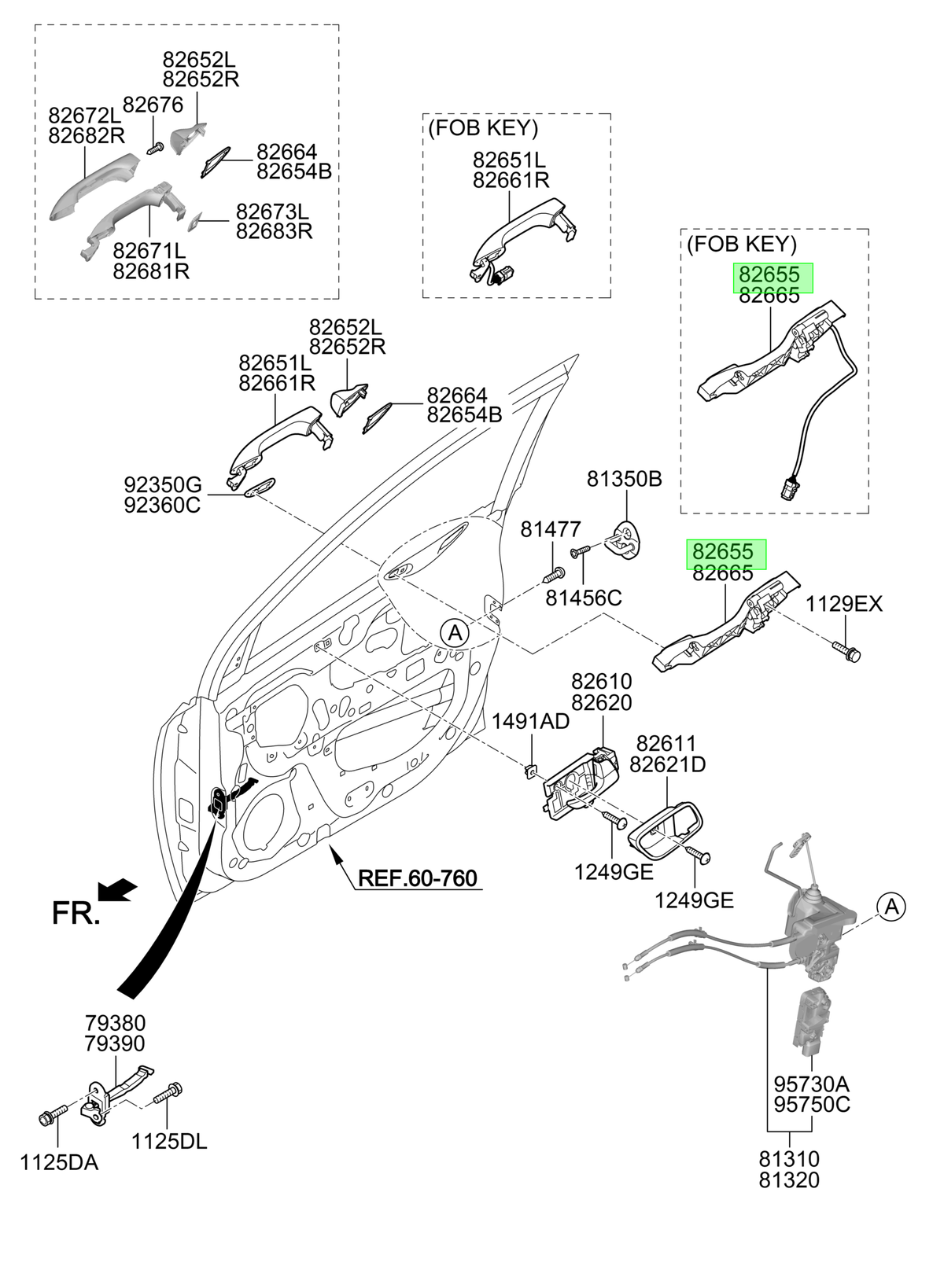 Base Manilla Exterio Orig. Para Hyundai Grand I10 Desde 2014
