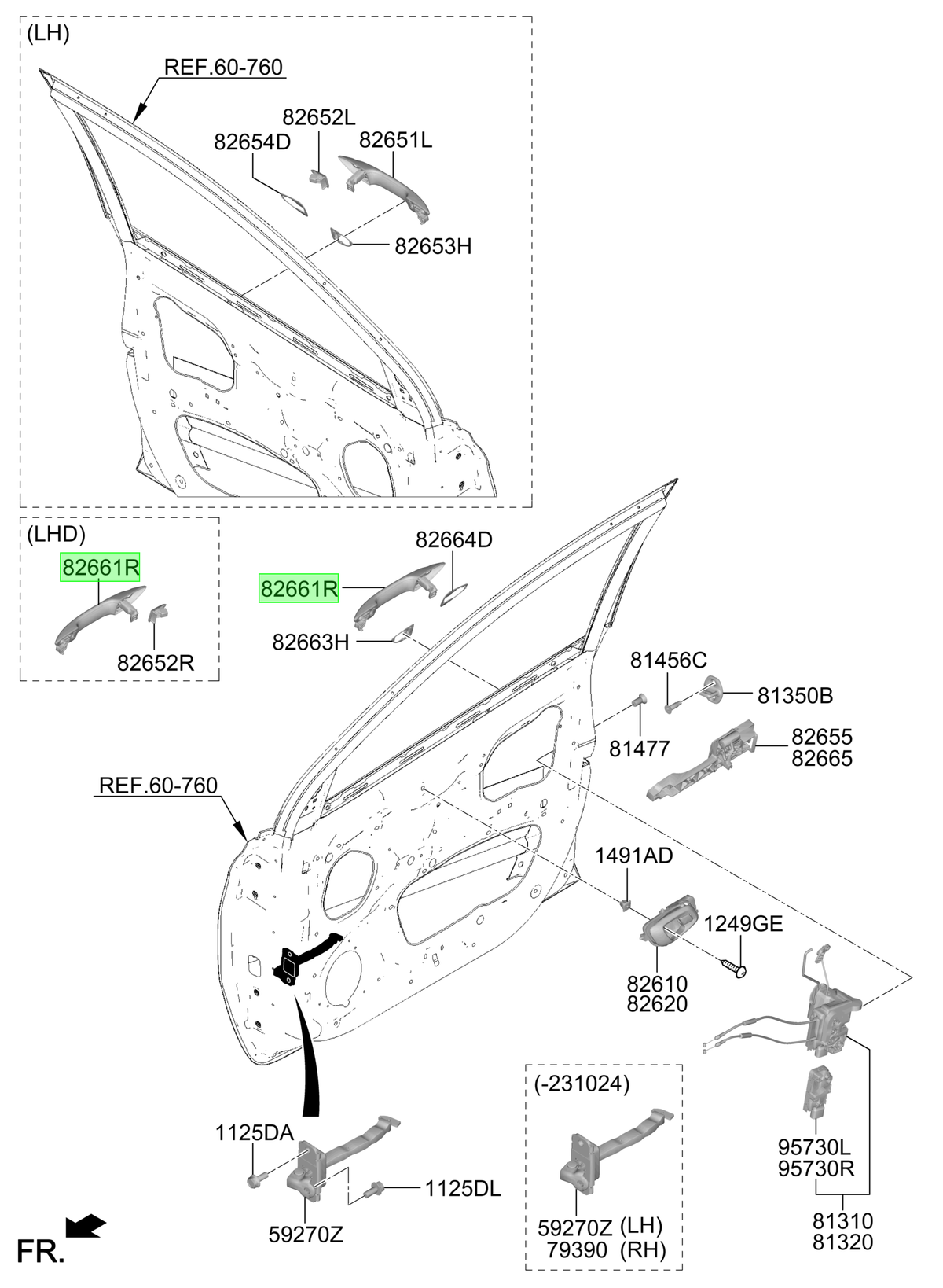 Puerta Del. Der. Rh Original Para Hyundai I10 2019-2025