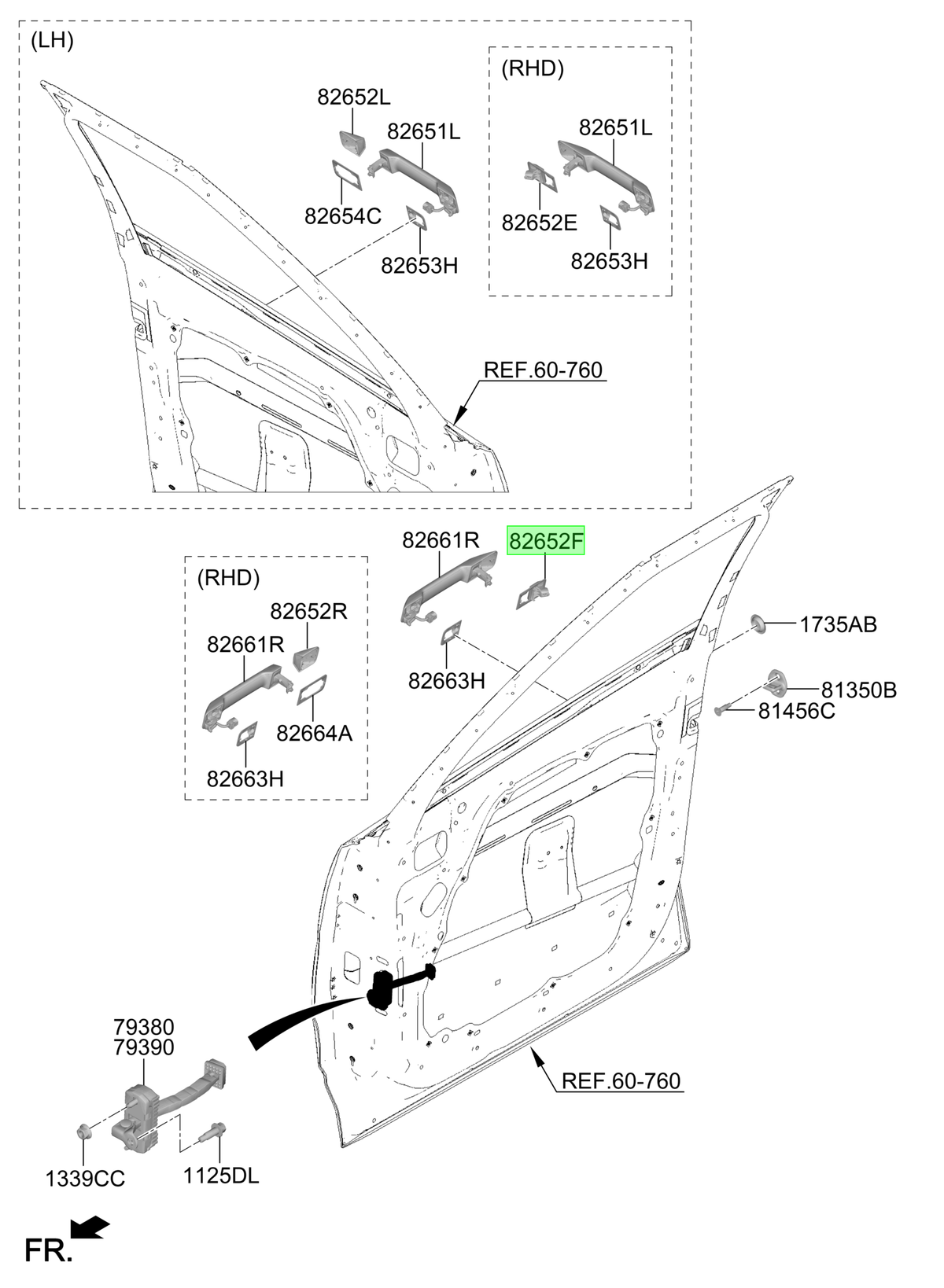 Manilla Rh Original Para Hyundai Santa Fe 2023-2025