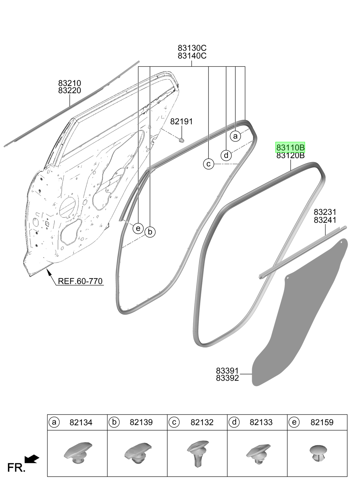 Goma Marco Puerta Original Para Hyundai Creta 2021-2025
