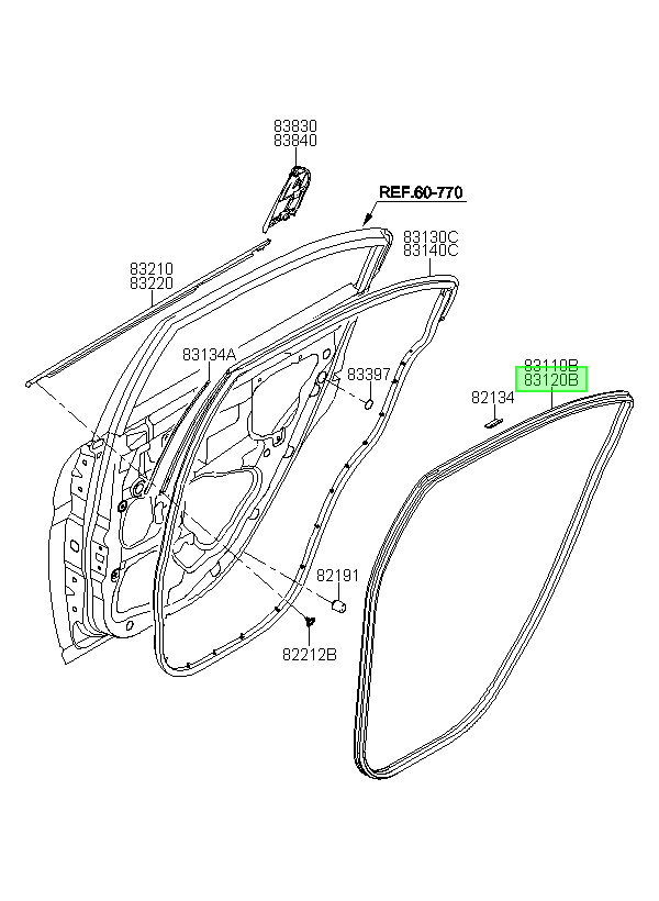 Puerta Tras. Der. Rh Original Para Hyundai Accent 2005-2011