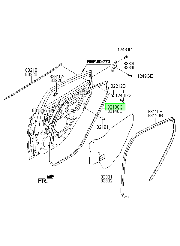 Goma Puerta Ti Orig. Para Hyundai Accent Desde 2011