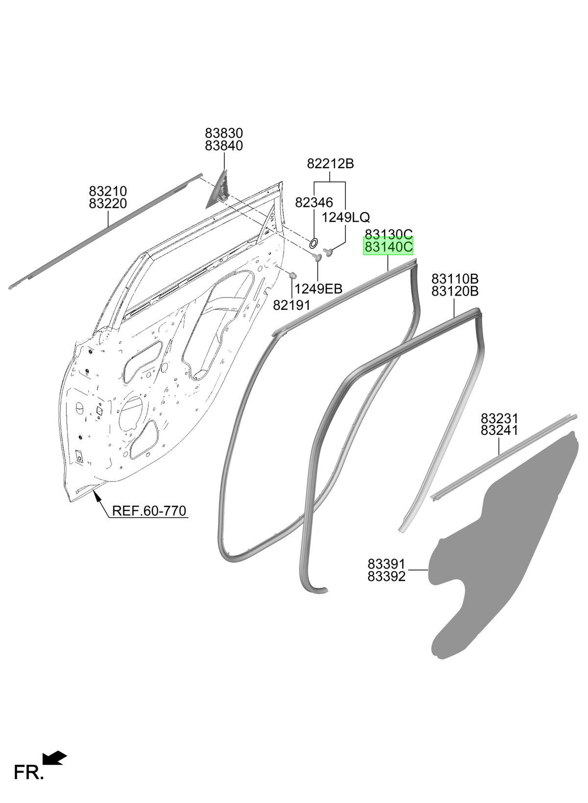 Goma Rh Original Para Hyundai I20 2020-2025