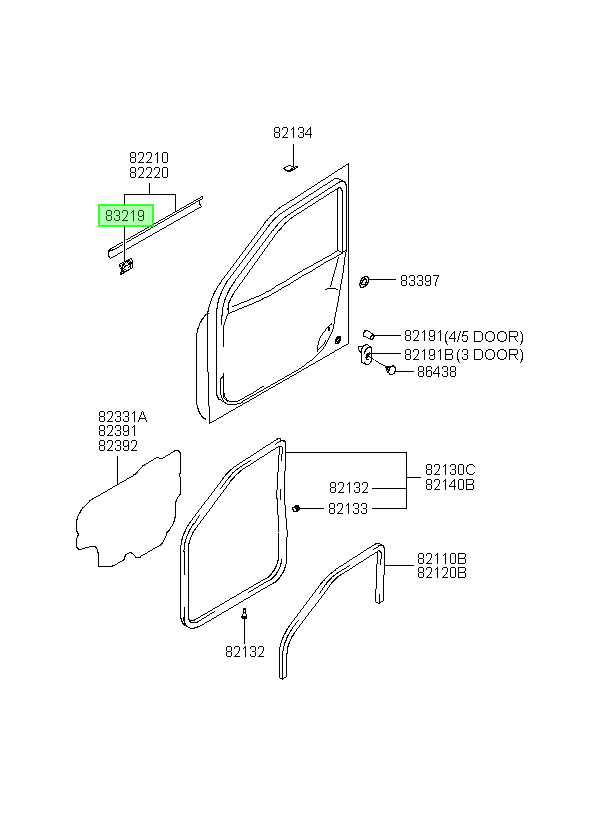 Clips Moldura Orig. Para Hyundai Elantra 2000-2005