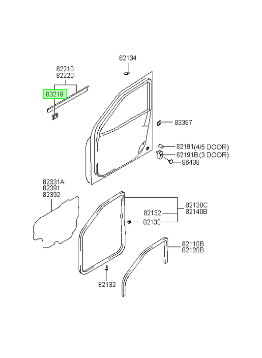 Clips Moldura Orig. Para Hyundai Elantra 2000-2005