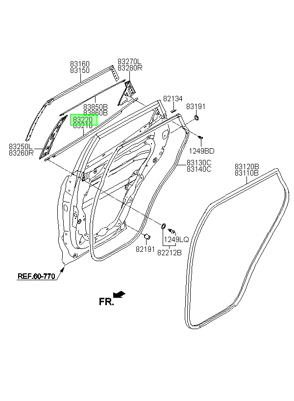 Puerta Tras. Der. Rh Orig. Para Hyundai Santa Fe 2012-2020