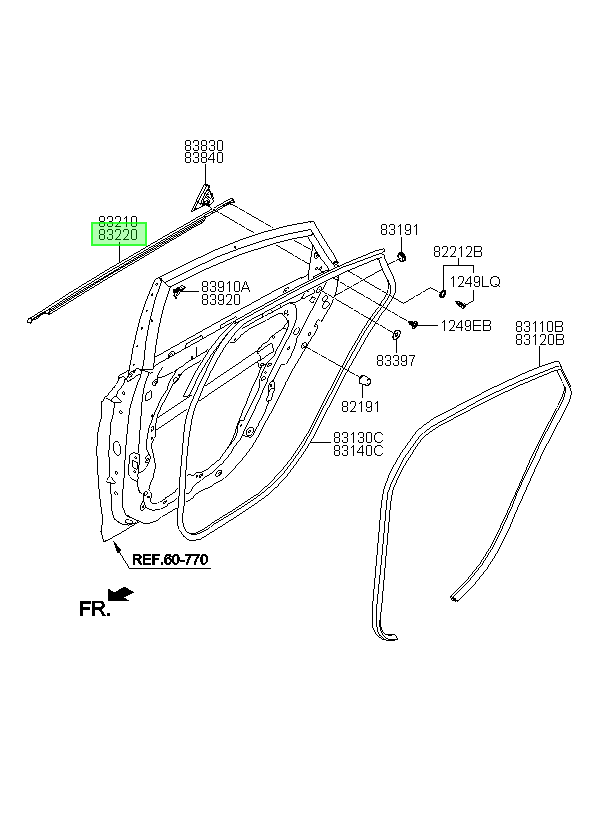 Moldura Ext. Der. Rh Ext Orig. Para Hyundai Sonata 2011-2014