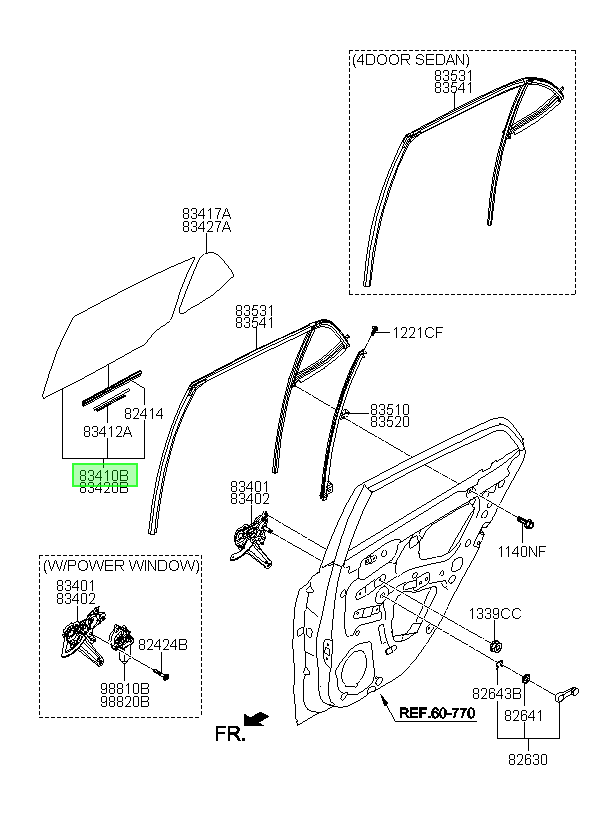 Cristal-puerta Lh Original Para Hyundai I10 2013-2024