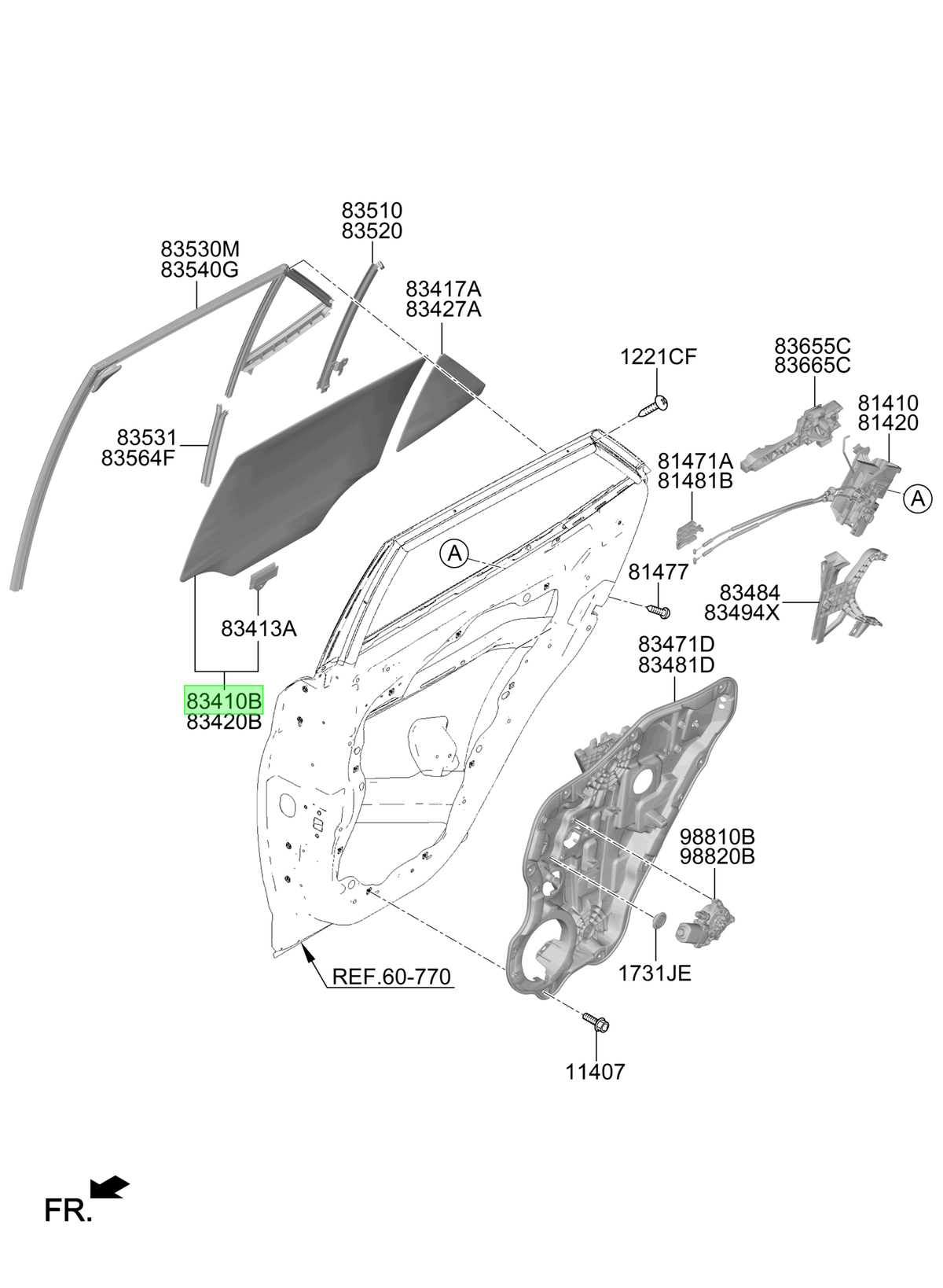 Vidrio Puerta Lh Orig. Para Hyundai Venue Desde 2019