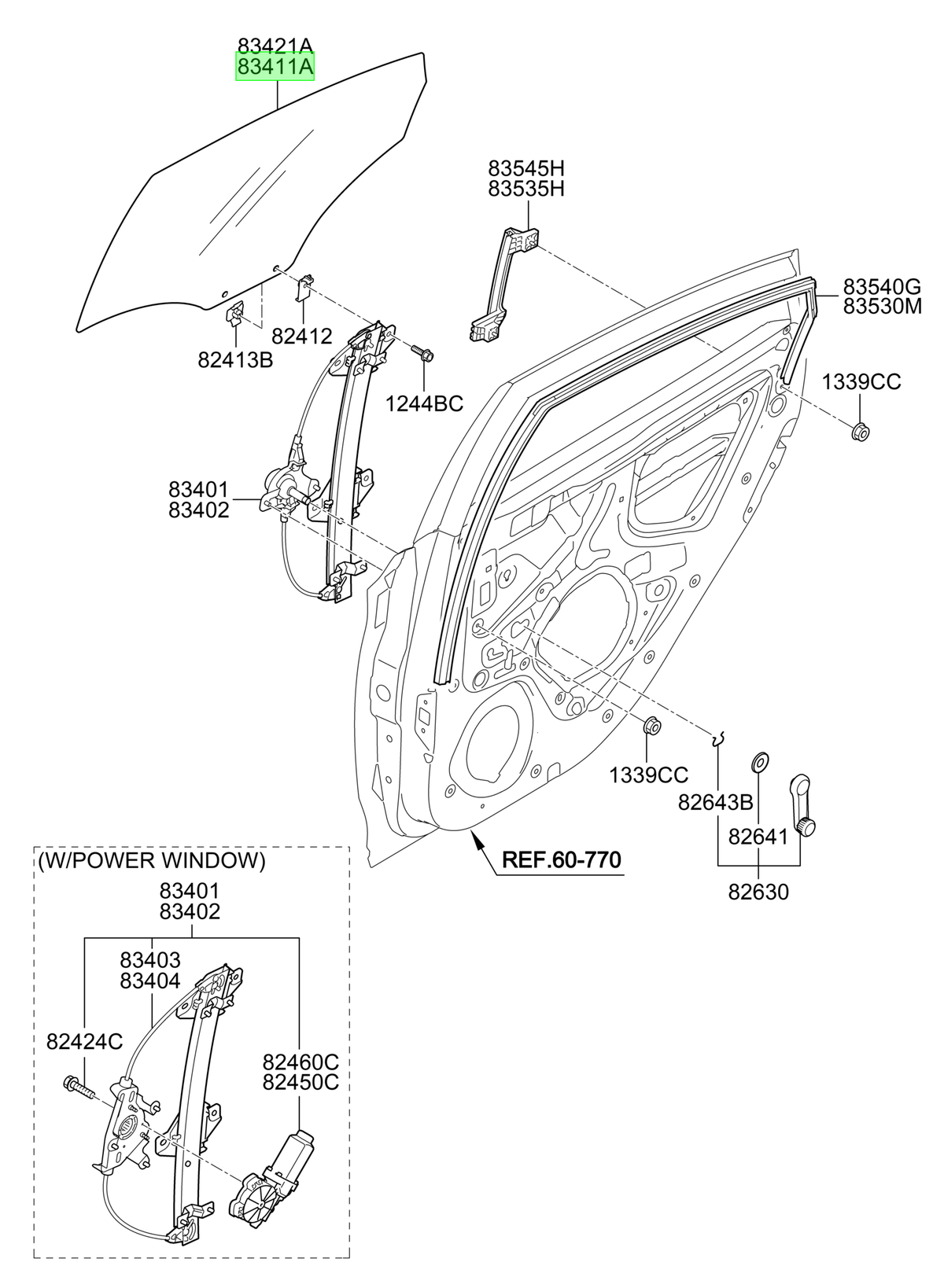 Vidrio Puerta Tras. Lh Orig. Para Hyundai Accent Desde 2011