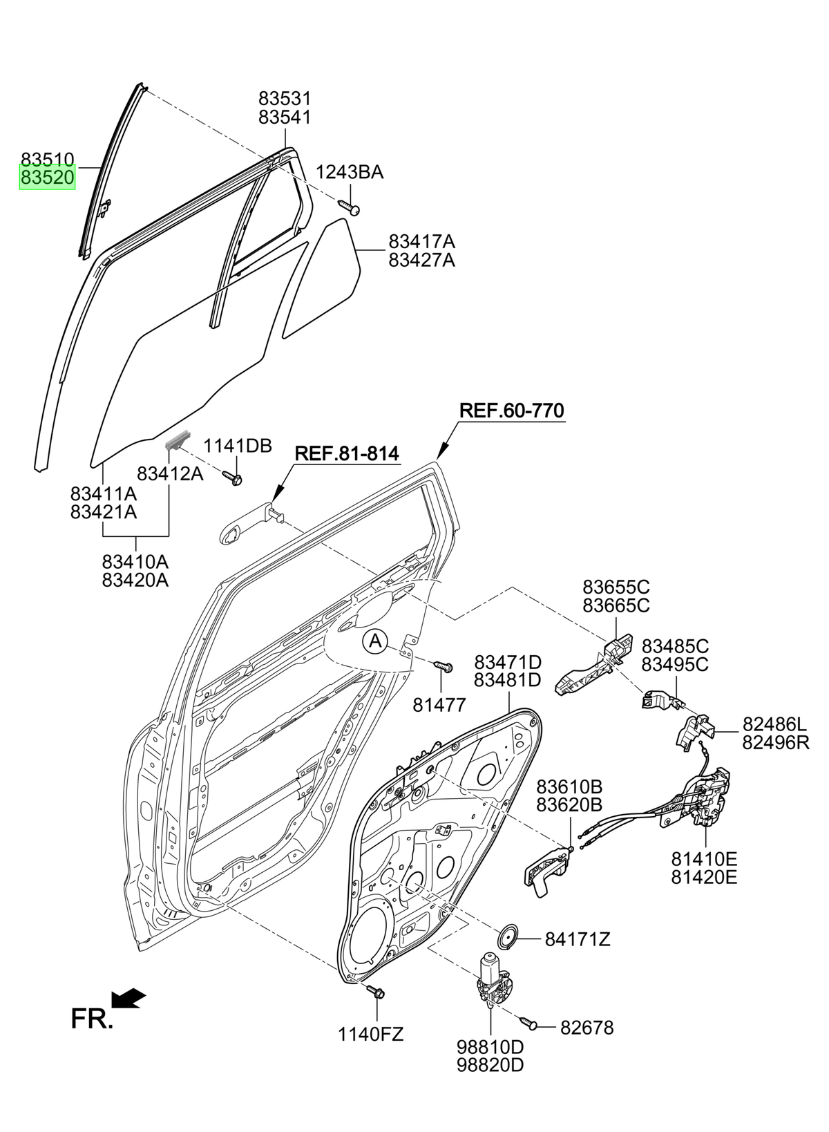 Corredera Original Para Hyundai Santa Fe 2005-2013