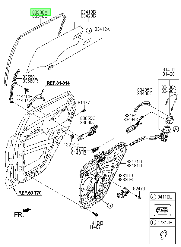 Goma Vidrio Puerta T Orig. Para Hyundai Tucson Desde 2015