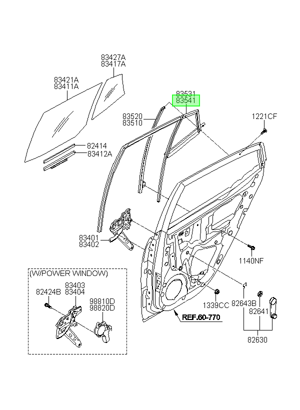 Guia Vidrio (i10) Tras. Orig. Para Hyundai 2010-2015