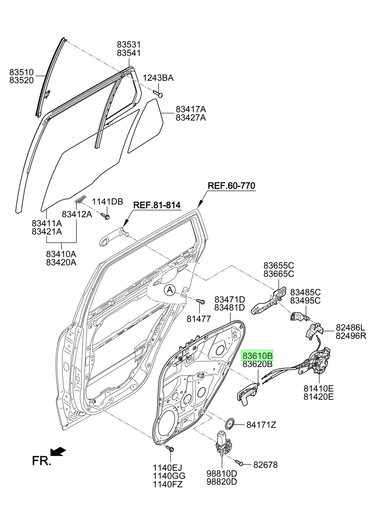 Manilla Lh Original Para Hyundai Santa Fe 2005-2010