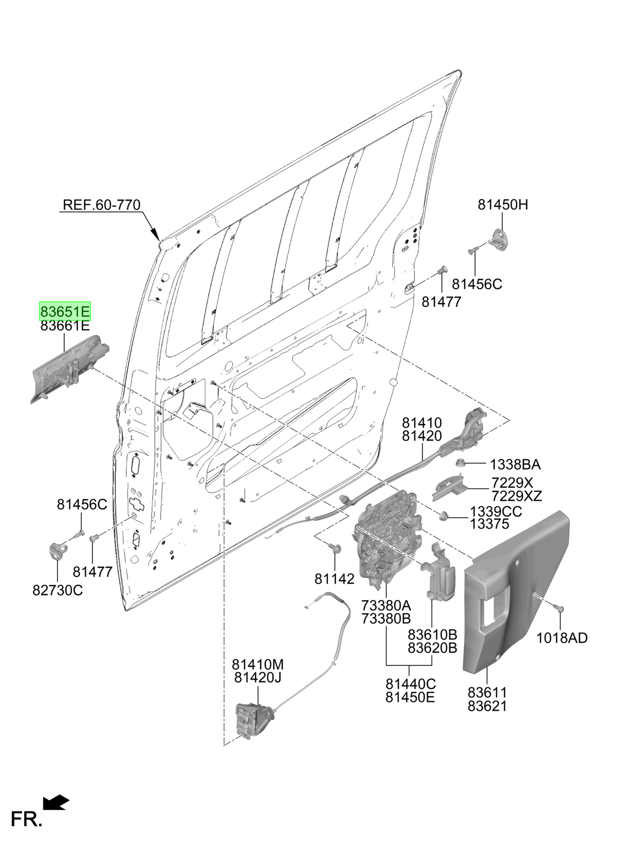 Manilla Lh Original Para Hyundai Staria 2021-2025