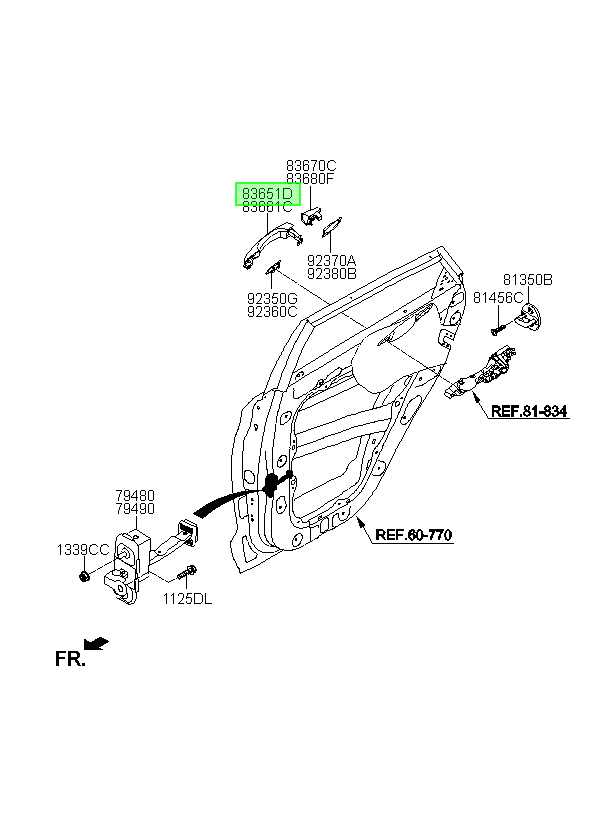 Manilla Original Para Hyundai Tucson 2015-2025