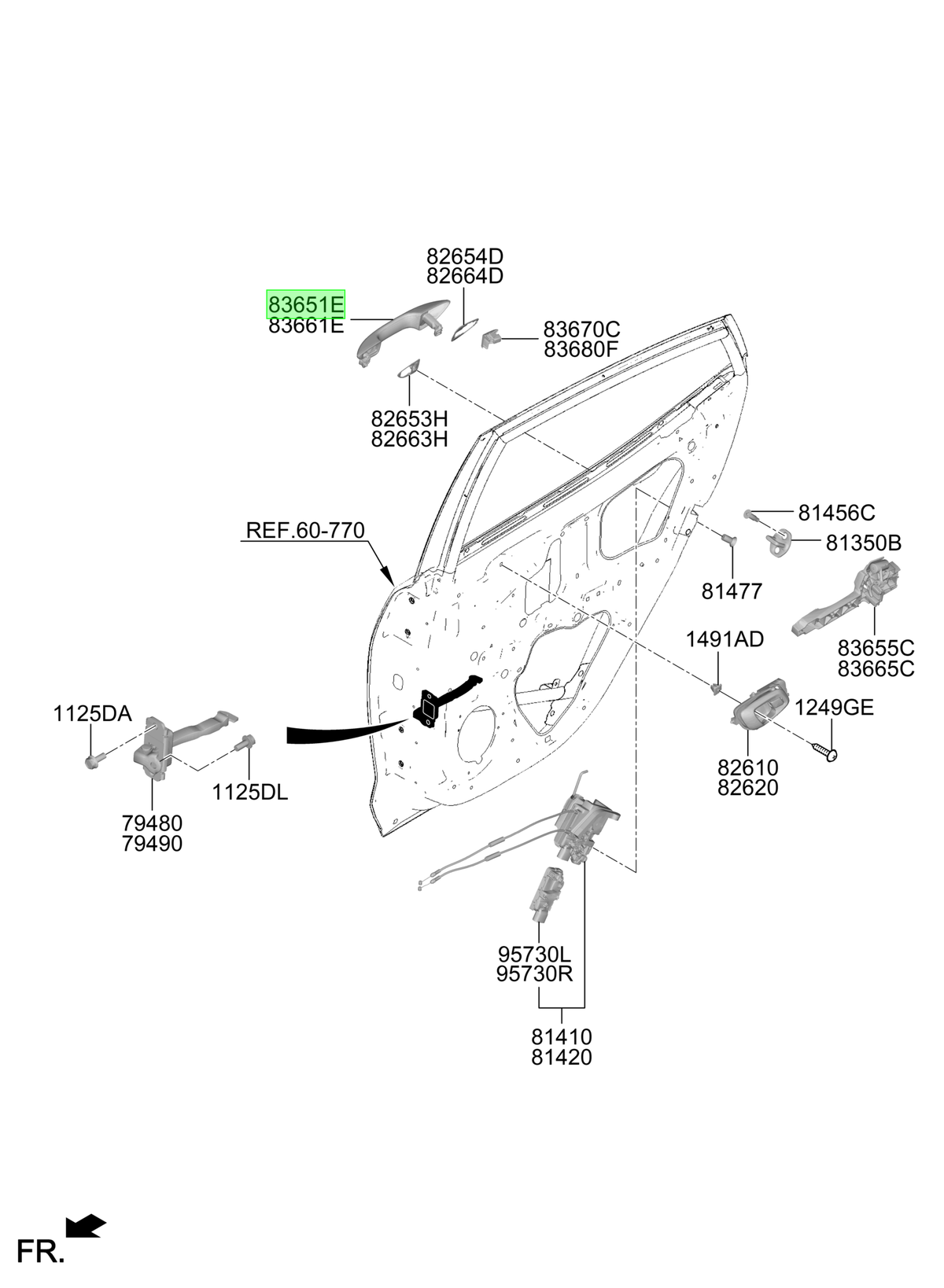 Puerta Tras. Izq. Lh Original Para Hyundai I10 2019-2025