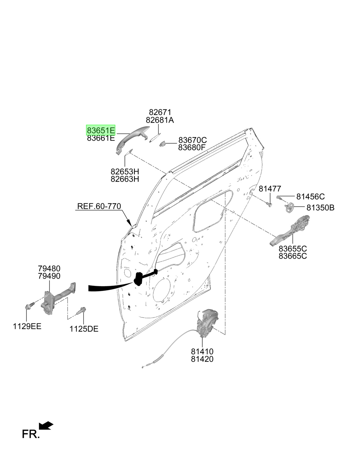 Puerta Tras. Izq. Lh Original Para Hyundai Tucson 2024-2025