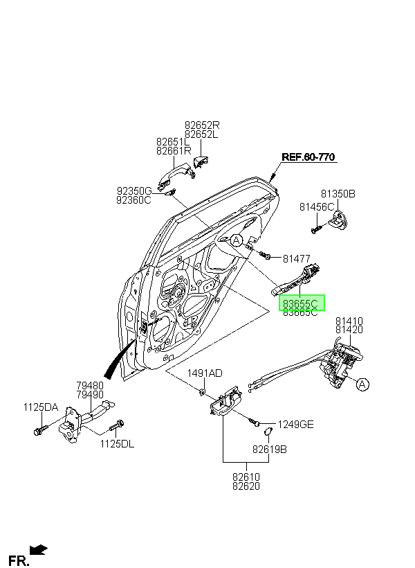 Base Manilla Ext.pta Ext Orig. Para Hyundai I20 Desde 2017