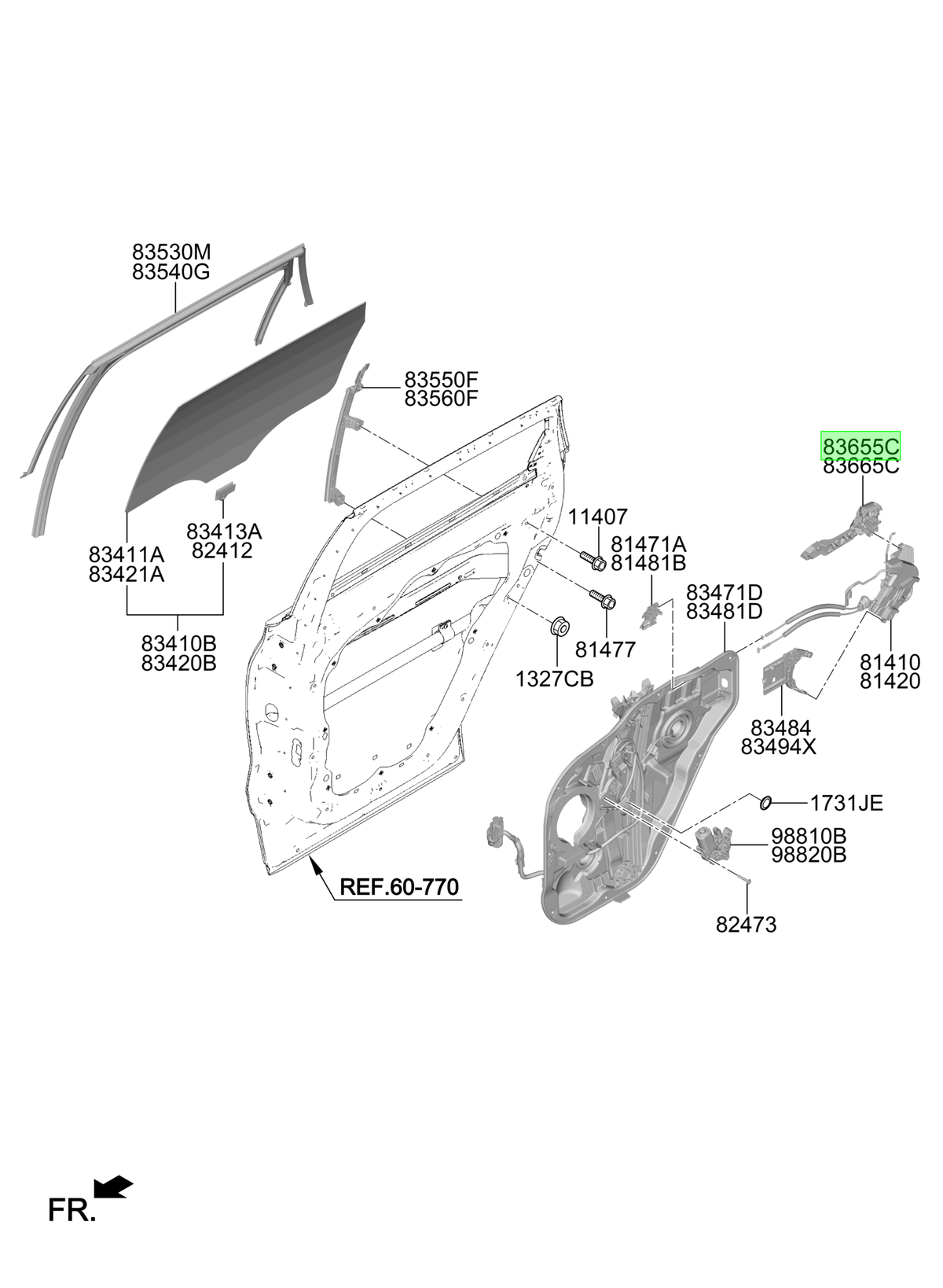 Manilla Lh Original Para Hyundai Santa Fe 2018-2025