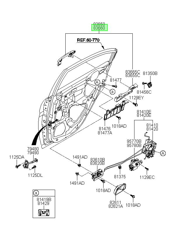 Manilla Rh Original Para Hyundai Accent 2005-2013