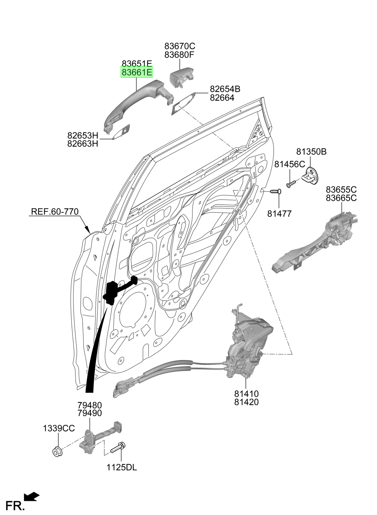 Puerta Tras. Der. Rh Original Para Hyundai Kona 2018-2024
