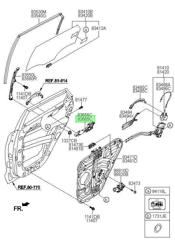 Base Manilla Rh Orig. Para Hyundai Tucson Desde 2015