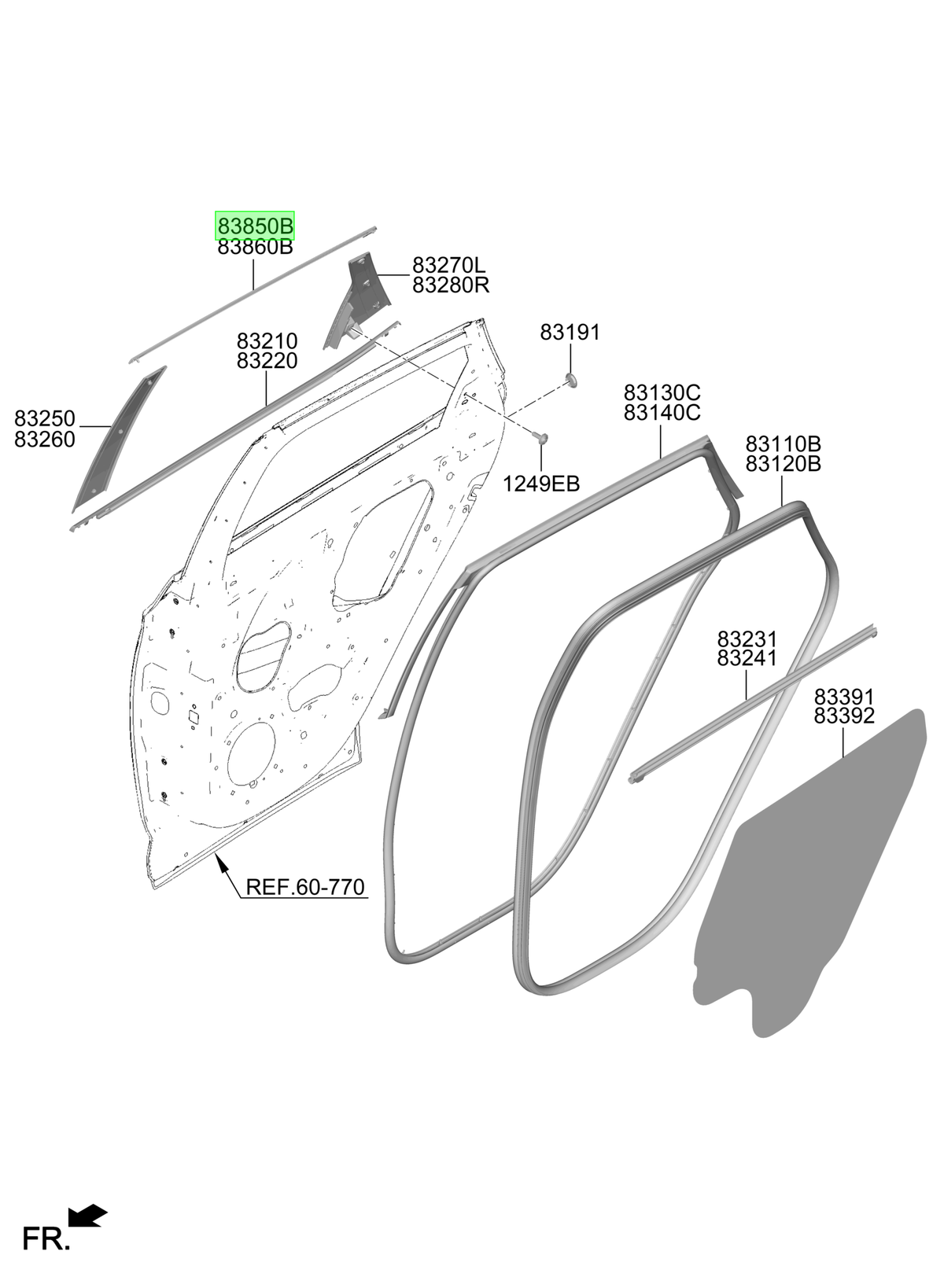 Puerta Tras. Izq. Lh Original Para Hyundai Tucson 2020-2025